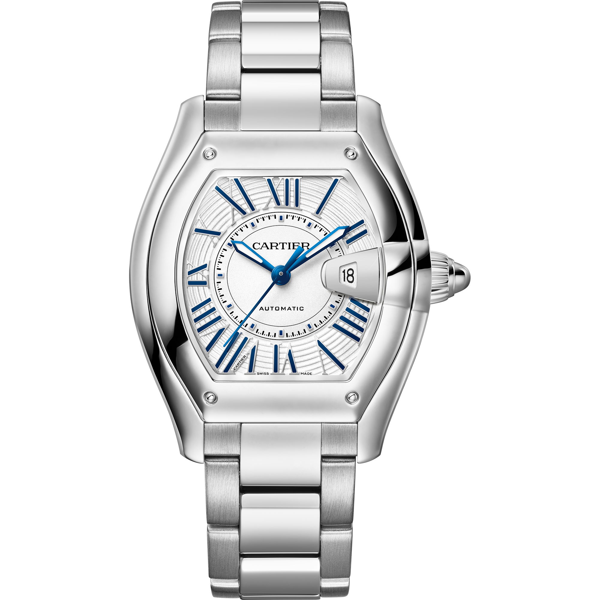 Cartier Roadster Watch, Medium Model, Automatic Movement, Steel