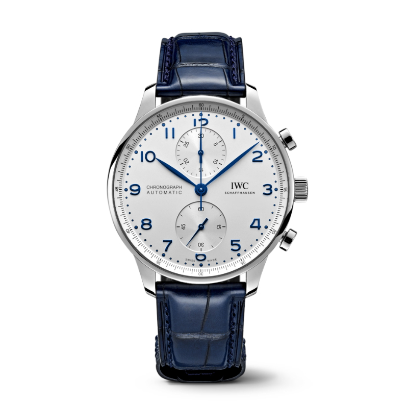 IWC Portugieser Chronograph Blue Alligator Strap - IW371605